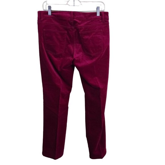 Talbots Signature Cherry Red Velveteen Straight Leg Pants Size 10p - Picture 2 of 8